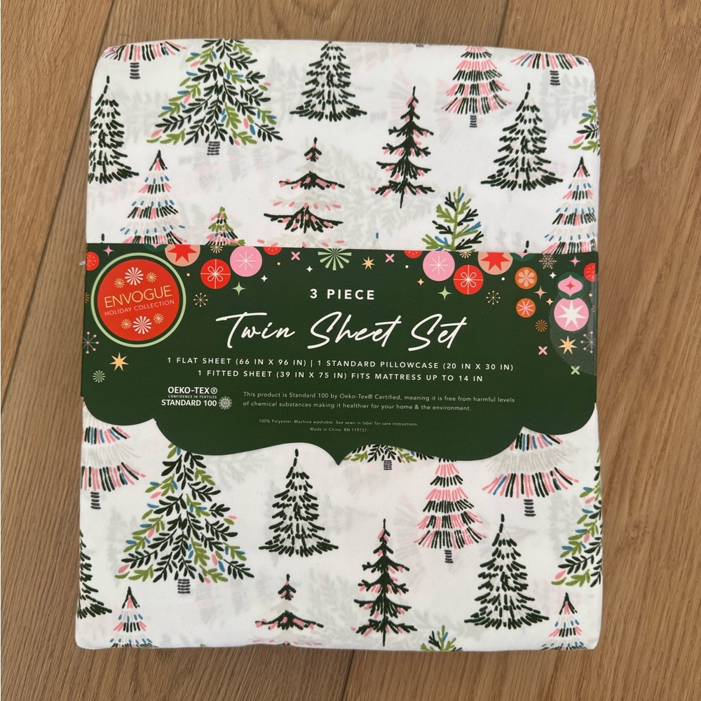 Envogue Festive Tree Twin Sheet Set